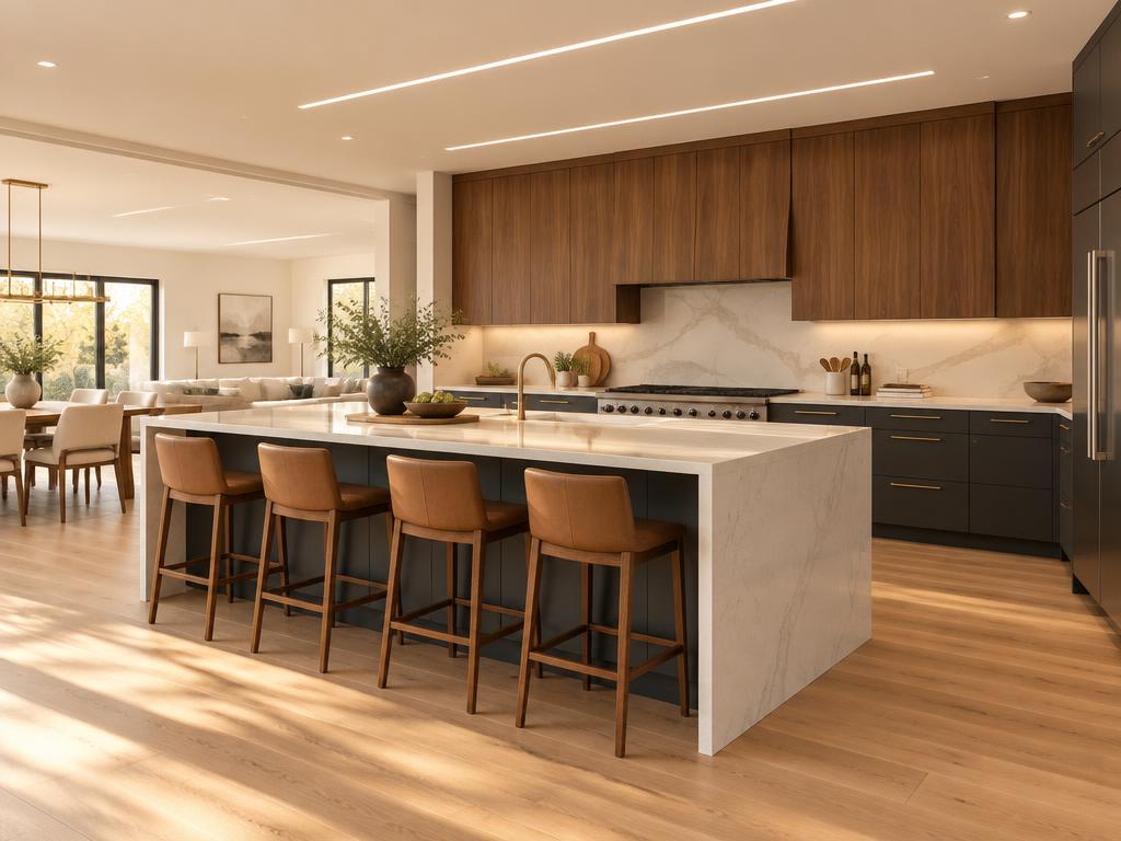 Narrow galley opened into the living space in Henderson, NV — after kitchen remodeling photo